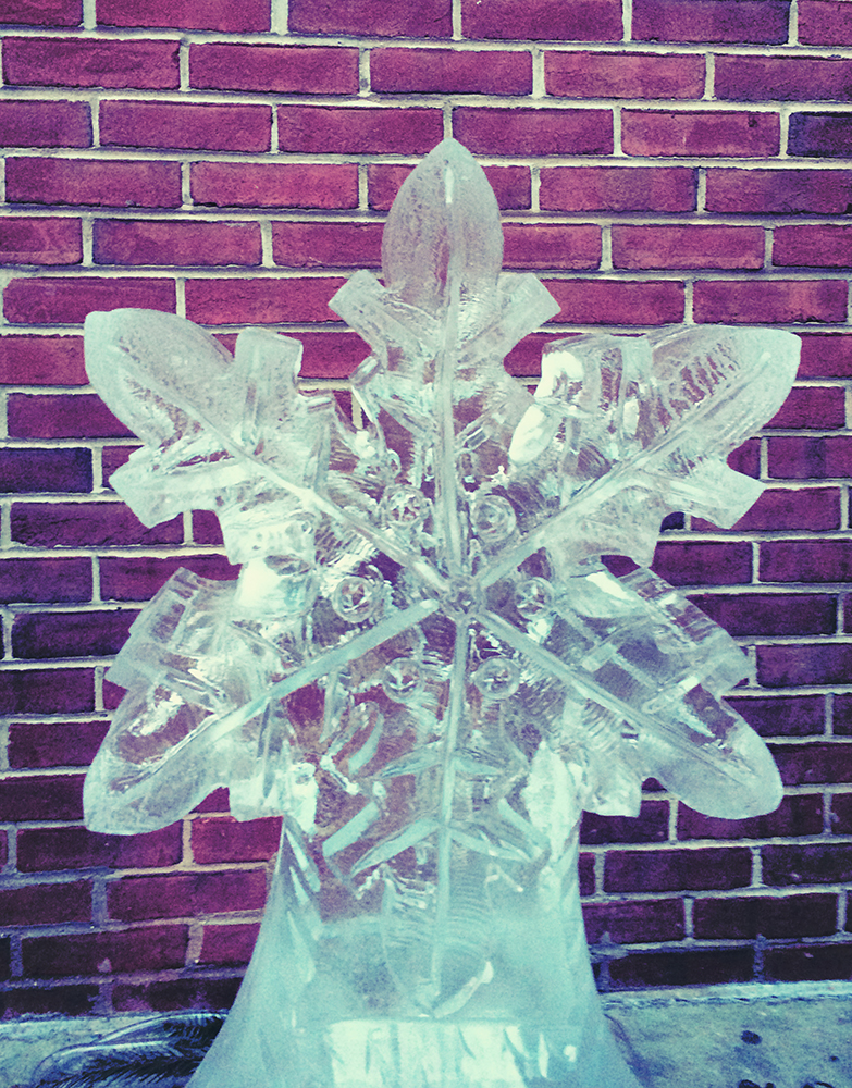 snowflake ice sculpture web